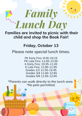 Family Lunch Day- Special Lunches