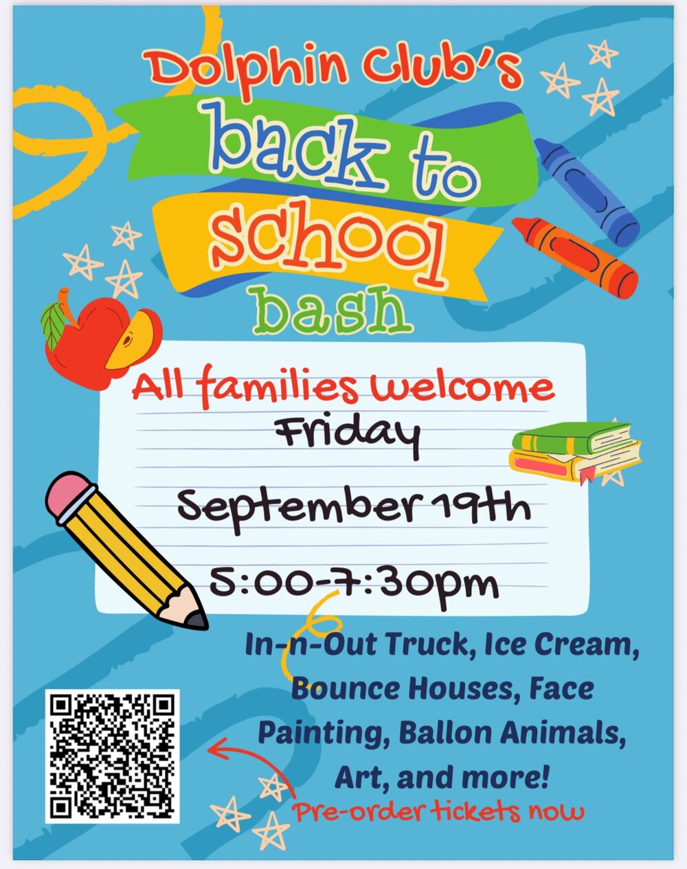 Dolphin Club Back to School Bash