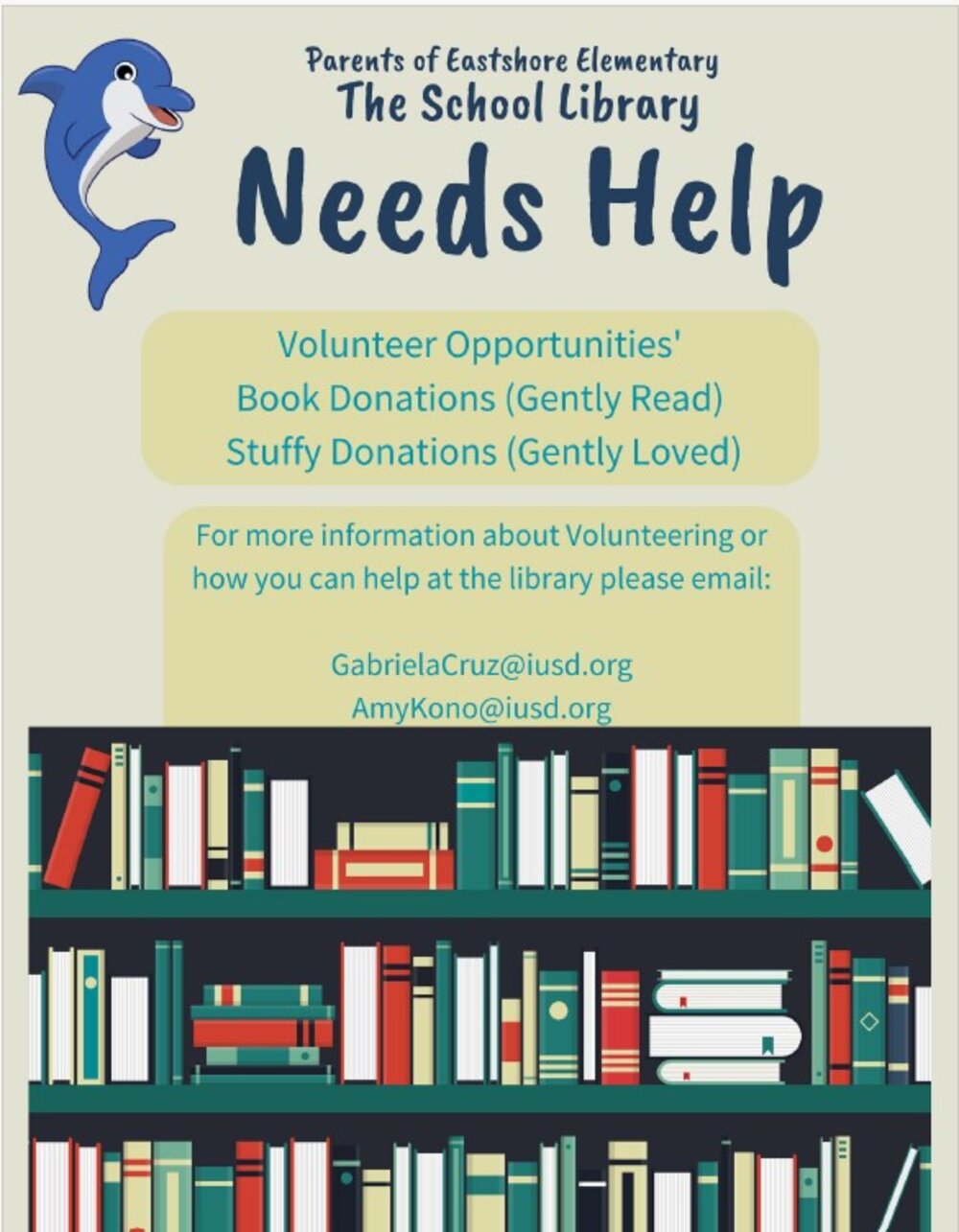 Eastshore Library Needs Your Help!