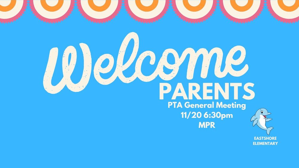 PTA Meeting 11/20 at 6:30pm