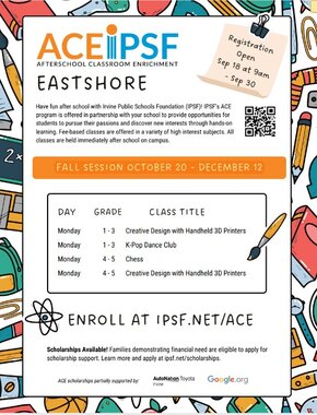 ACE Class Signs Ups Start Sept 18