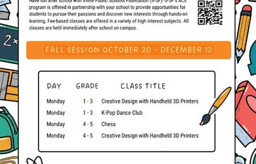 ACE Class Signs Ups Start Sept 18